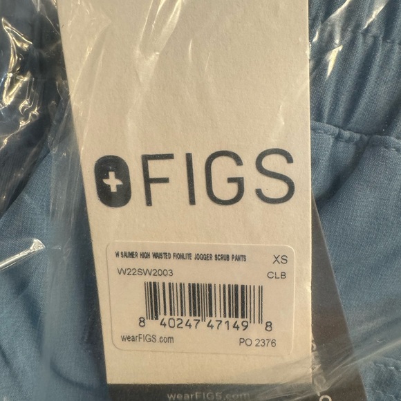 FIGS SAUMER HIGH WAISTED JOGGER SCRUB PANTS COLOR BLUE NWT - Picture 4 of 13